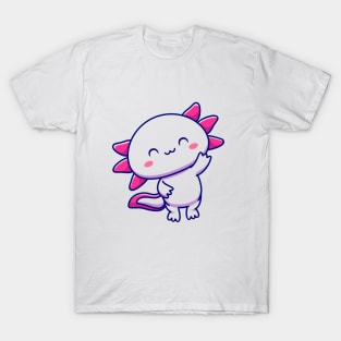 Smiling Axolotl Design T-shirt Hoodies T-Shirt